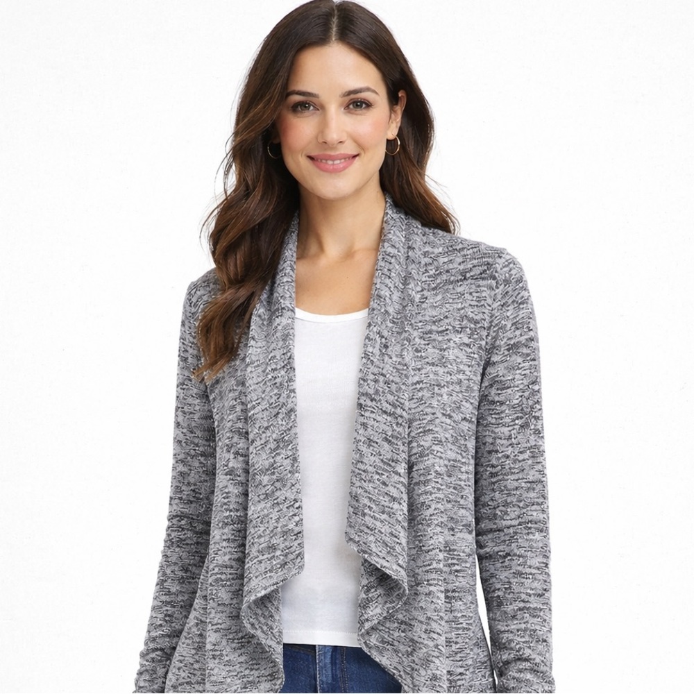 Pretty Good Heathered Gray Women's Cardigan